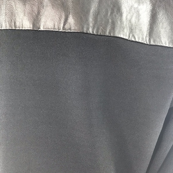 Vintage Nygard Collection Black Leather Front Mixed Media Jacket Size L - Picture 3 of 13